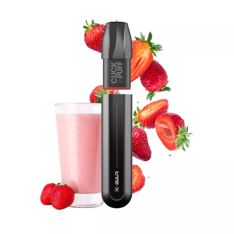 Kit X-Bar Click & Puff - Strawberry Milkshake
